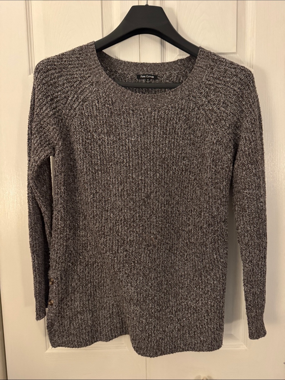 Pink Clover coffee Knit Sweater - Crewneck Women’s Pullover